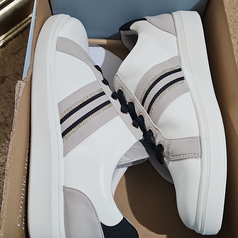 Life Stride White and Black Happy Friday Sneakers Shoes Size 9 New - Picture 7 of 10